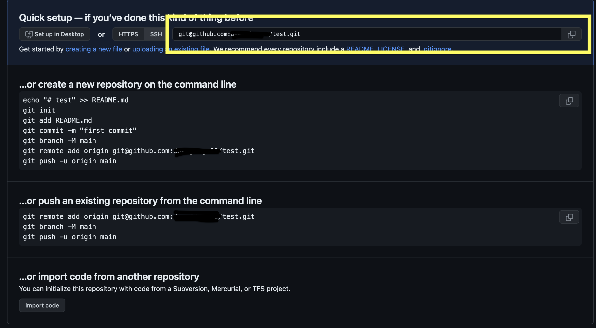 Copy repository link