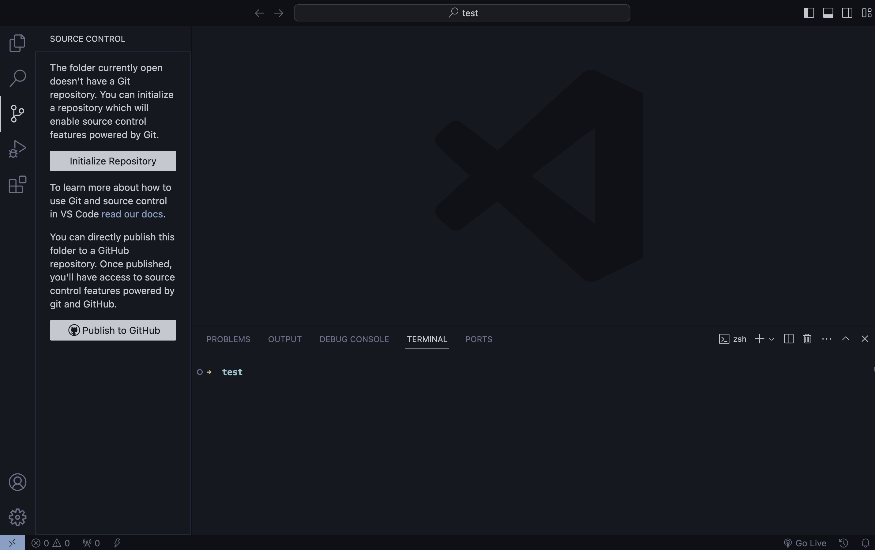 Initialize Repository