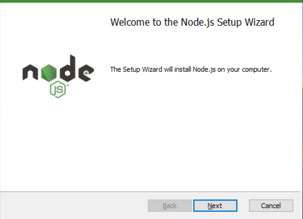 Node.js Windows Installation Step 2