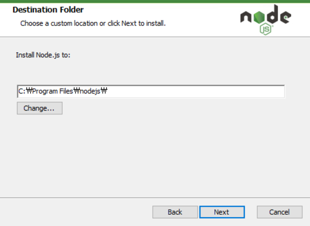 Node.js Windows Installation Step 4