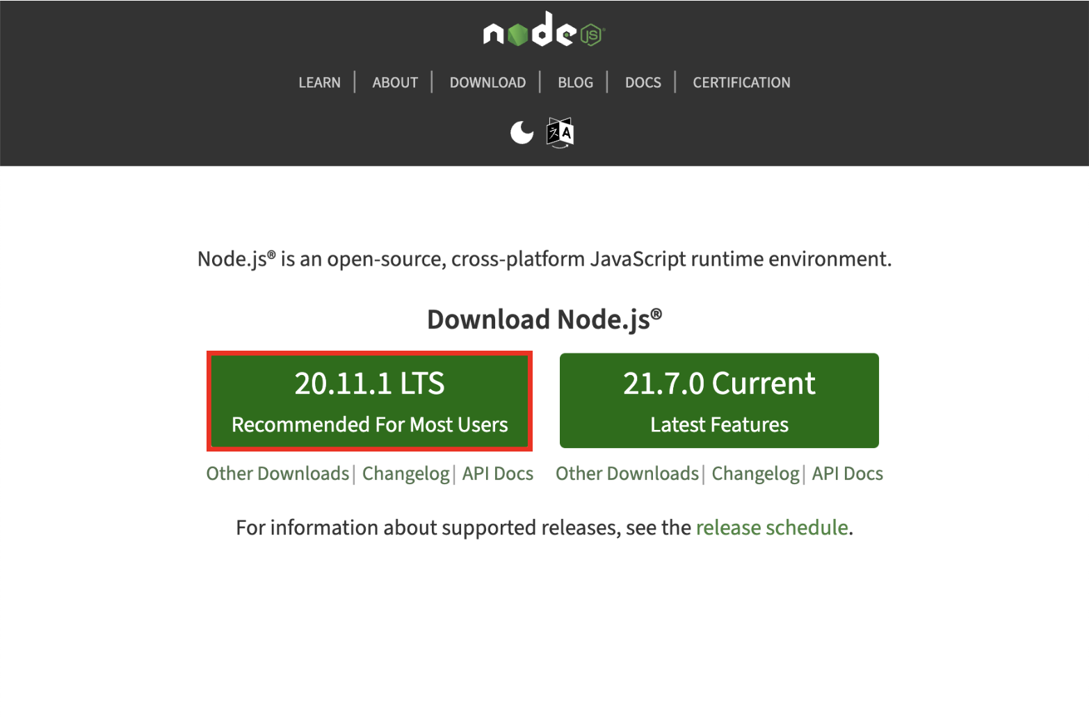 Node.js macOS Download